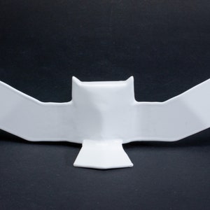 Steel Origami Owl Sculpture Large White Metal image 6