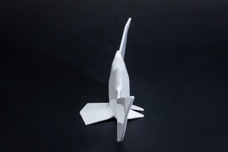 Steel Origami Owl Sculpture Large White Metal image 5