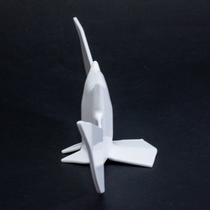 Steel Origami Owl Sculpture Large White Metal image 3