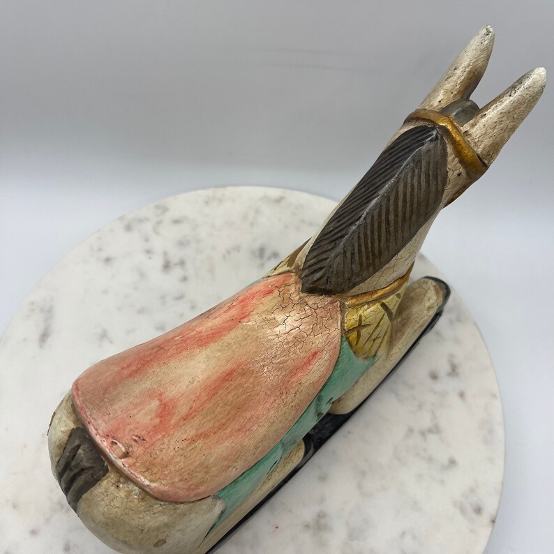 Antique Toy Wooden Rocking Horse Nursery Decor Baby Shower Etsy