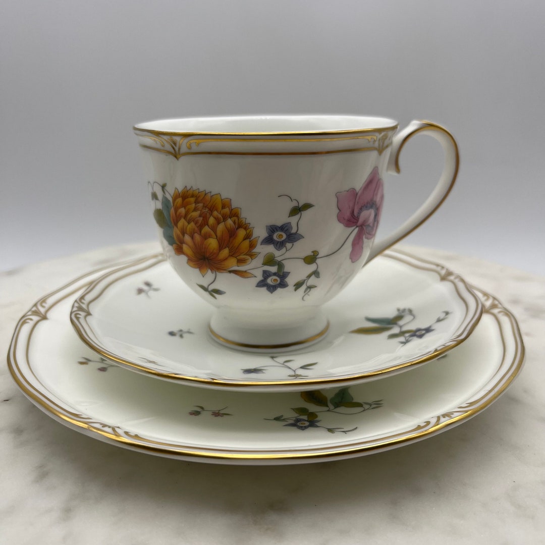 Wedgwood Bone China Tea Cup and Saucer Trio Rosemeade Etsy