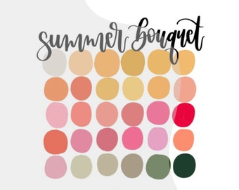 Summer Color Palette - iPad Lettering Color Swatch - Procreate Color Palette - Digital Lettering - Procreate Color Palette - Color Swatch