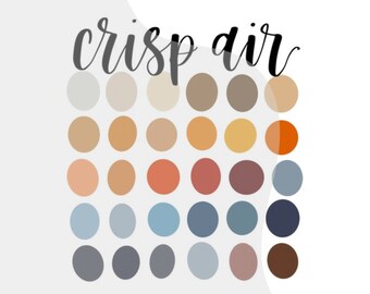 Fall Color Palette - Fall Colors for Procreate - iPad Lettering Color Swatch - Procreate Color Palette - Digital Lettering - Color Palette