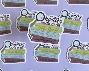 Mystery Book Club Sticker | Book Sticker | Sticker for Reader | Gift for Reader | Kindle Sticker