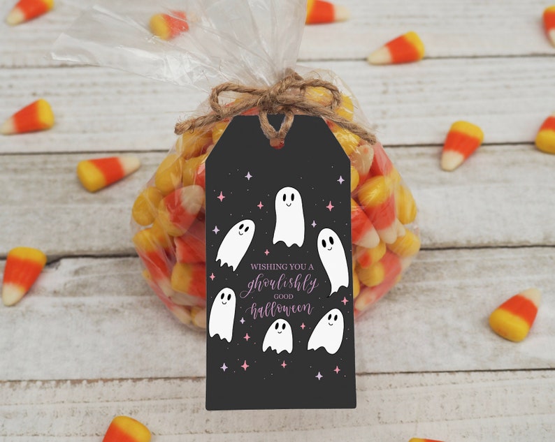 Halloween Tags Halloween Boo Basket Tags Boo Basket Halloween Gift Tag Halloween Bag Tag Cute Spooky Halloween Gift Tag Ghost image 6