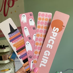 Fall Bookmarks, Halloween Bookmarks, Booktok, Spooky Bookmarks, Witchy Bookmark, Pumpkin Bookmark, Gift for Reader, Book Lover
