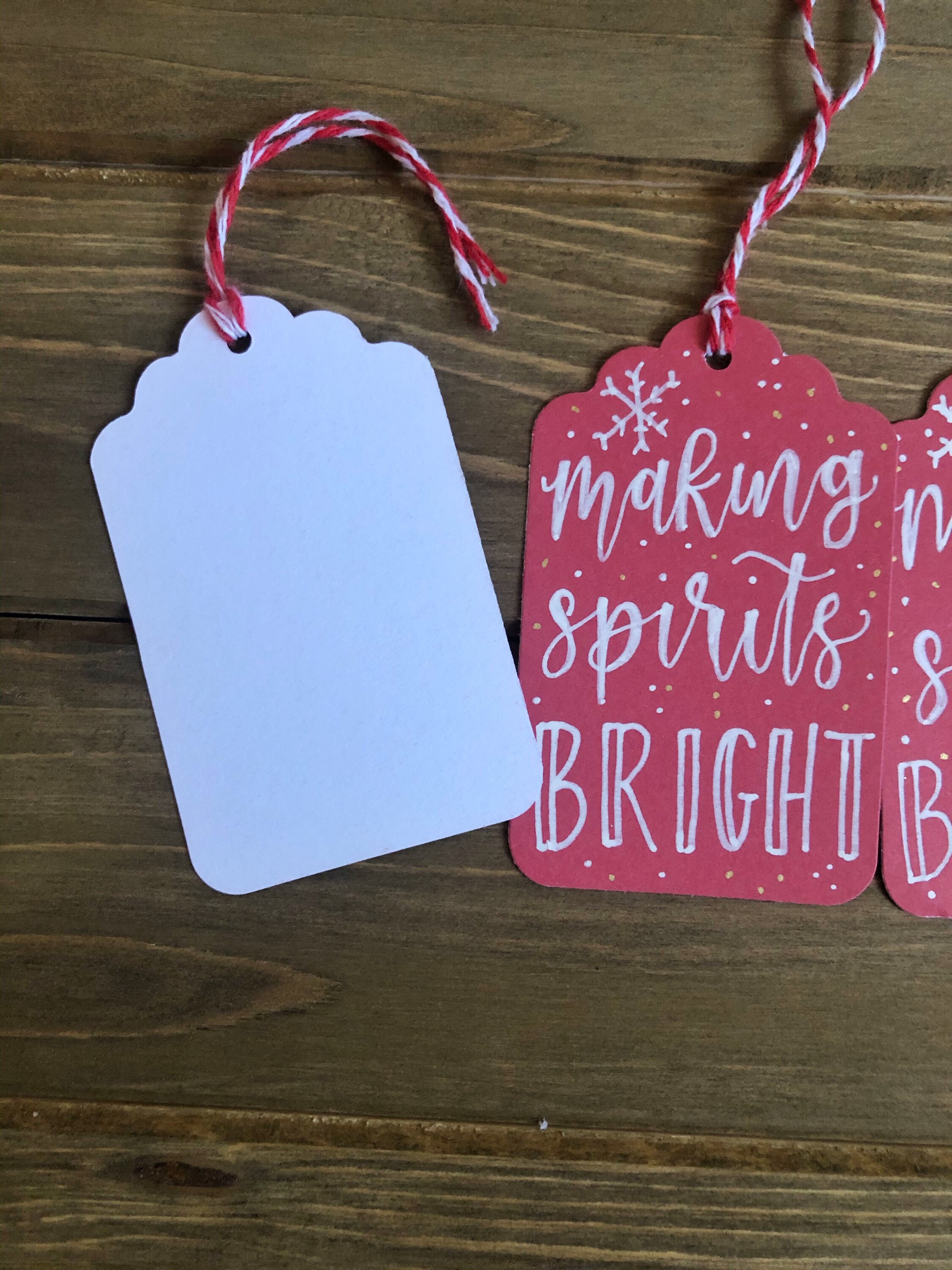 Christmas Gift Tags Making Spirits Bright Gift Tags | Etsy