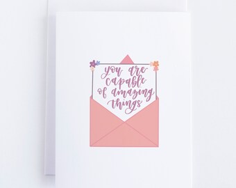 Positive Affirmation Card | Encouragement Greeting Card for Friend