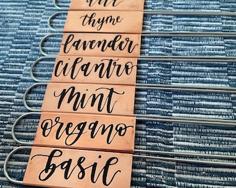 Copper Garden Plant Markers – Hand Lettered Herb Labels
