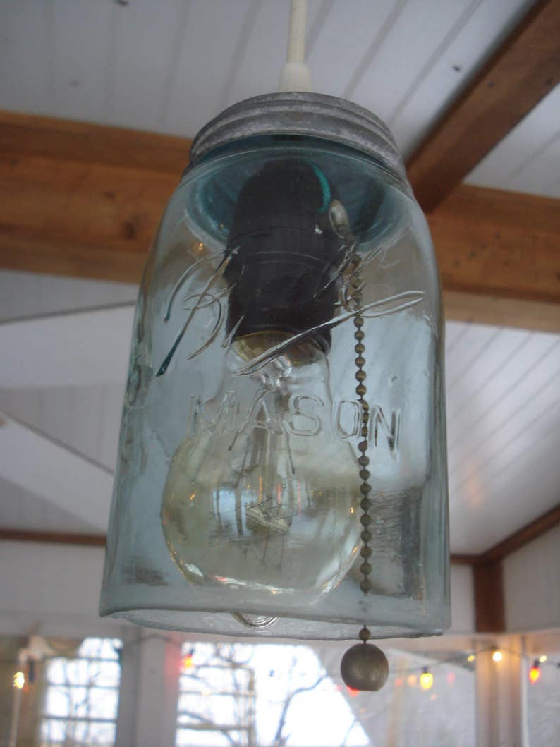 Antique Genuine Ball / Mason Jar 1800's Zinc Top Etsy