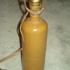 Antique Russian Gin Bottle turned into nice TABLE LAMP, 1800's Clay Pottery recreated/Repurposed Very Decorative & Unique!