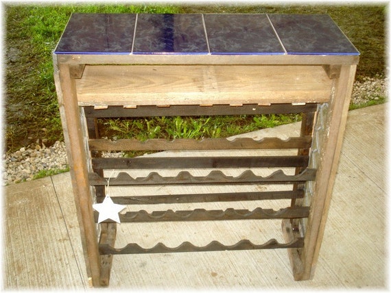Wine Rack Antique Barn Board Beveled Leaded Glass Paneled Etsy