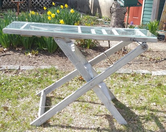 Antique Rustic Folding Ladder Upcycled / ReCreated into Console Table