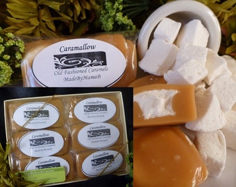 Gift Box Caramallow ~ 1 or 2 dozen extra creamy, soft, gourmet homemade marshmallow soft caramels