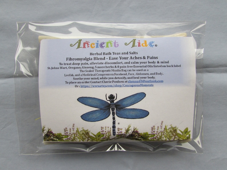 Herbal Bath Teassalts Fibromyalgia, Nerve & Deep Muscle Pain Blend Etsy