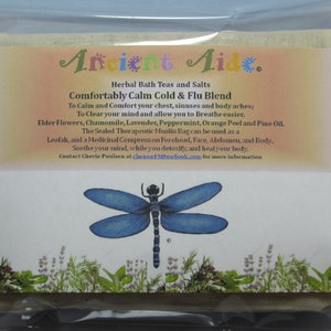 Herbal Bath Teas-Salts Comfortably Calm Cold and Flu Blend