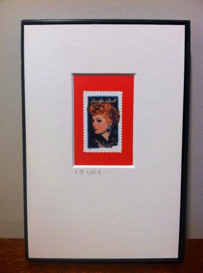 Lucille Ball Custom Framed Single Postage Stamp Art I Love Etsy