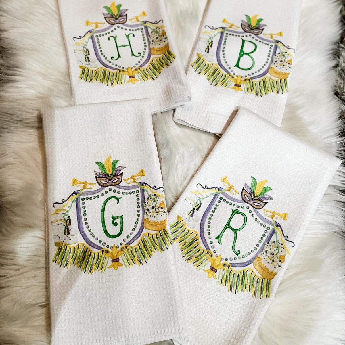 Mardi Gras Hand Towel - Etsy