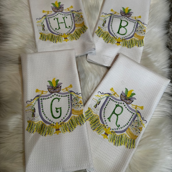 Mardi Gras hand towel