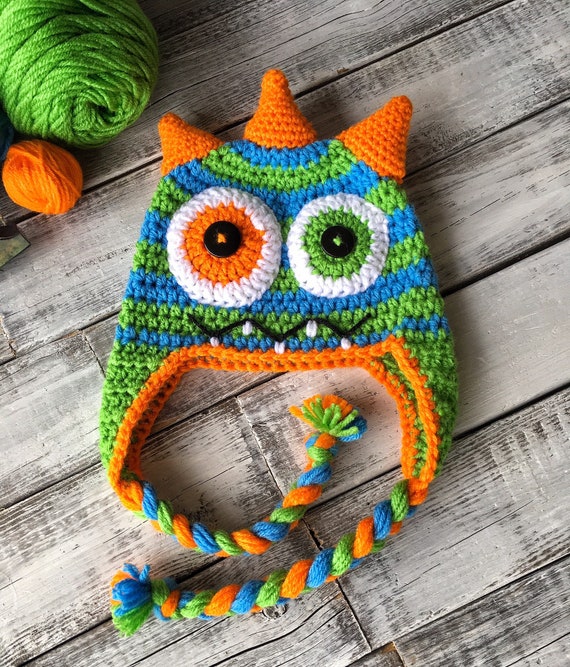 crochet monster hat