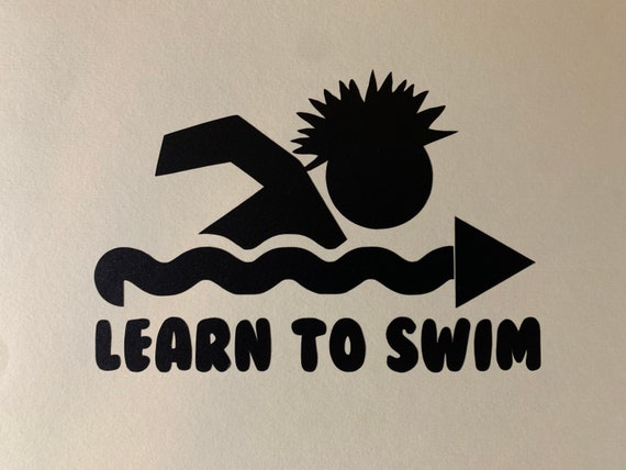 TOOL Inspired Learn to Swim Permanent Vinyl Decal 