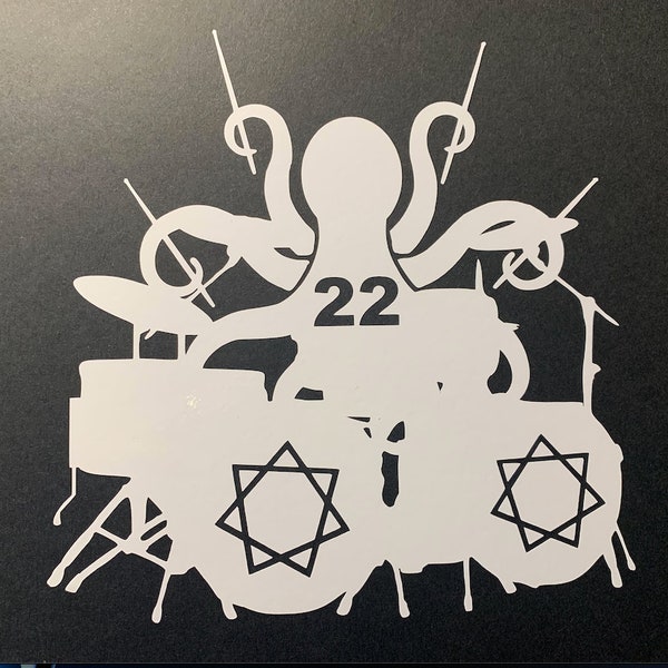 TOOL inspired Danny Carey octopus on drums! Original decal design by HereOnOut