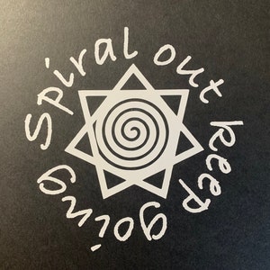 TOOL inspired Spiral Out Keep Going permanent decal