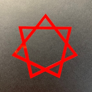 Heptagram permanent vinyl decal