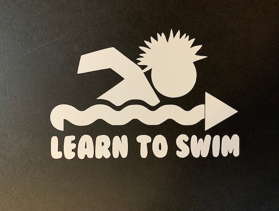 TOOL Inspired Learn to Swim Permanent Vinyl Decal -  Israel