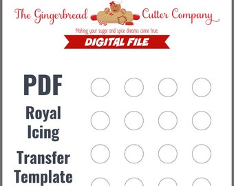 Circle Royal Icing Transfer Template, Circle Pattern