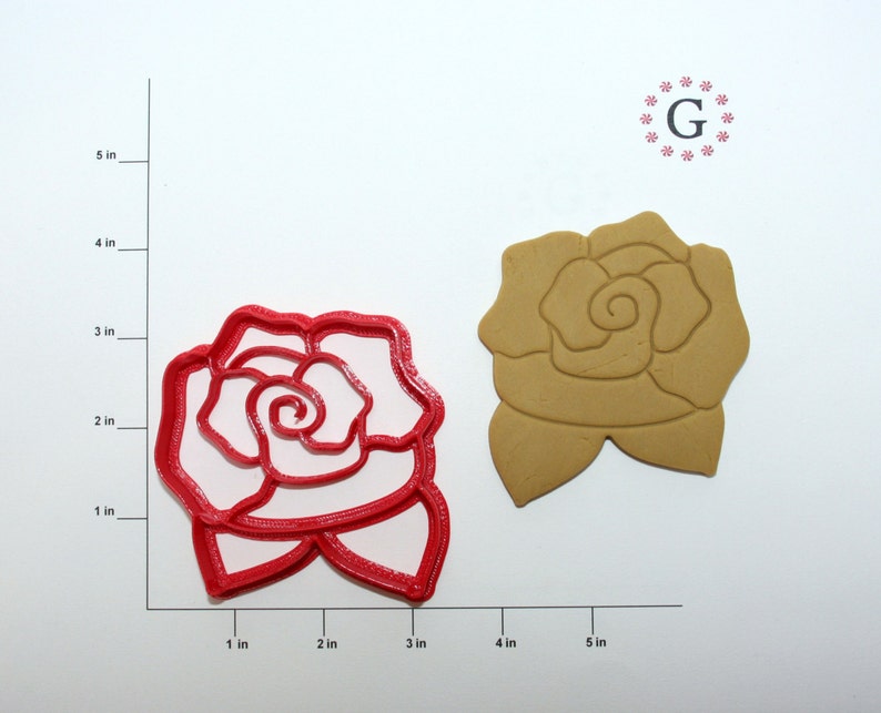 Rose Cookie Cutter 4 Options Etsy