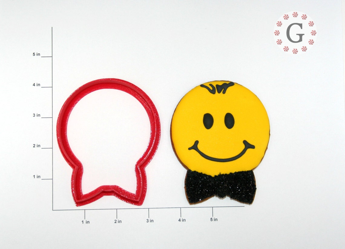 Smiley Face Boy Cookie Cutter Etsy
