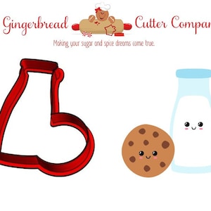 We Go Together Like...Milk & Cookies Cookie Cutter