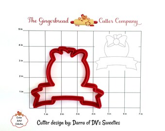 Apple with Bow and Banner Cookie Cutter