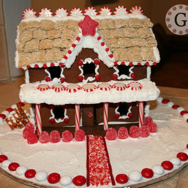 2 Story Inn Gingerbread House Template
