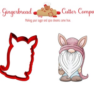 Gnome Bunny Cookie Cutter