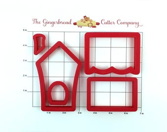 Gingerbread Santa&#39;s Workshop Cookie Cutter Set