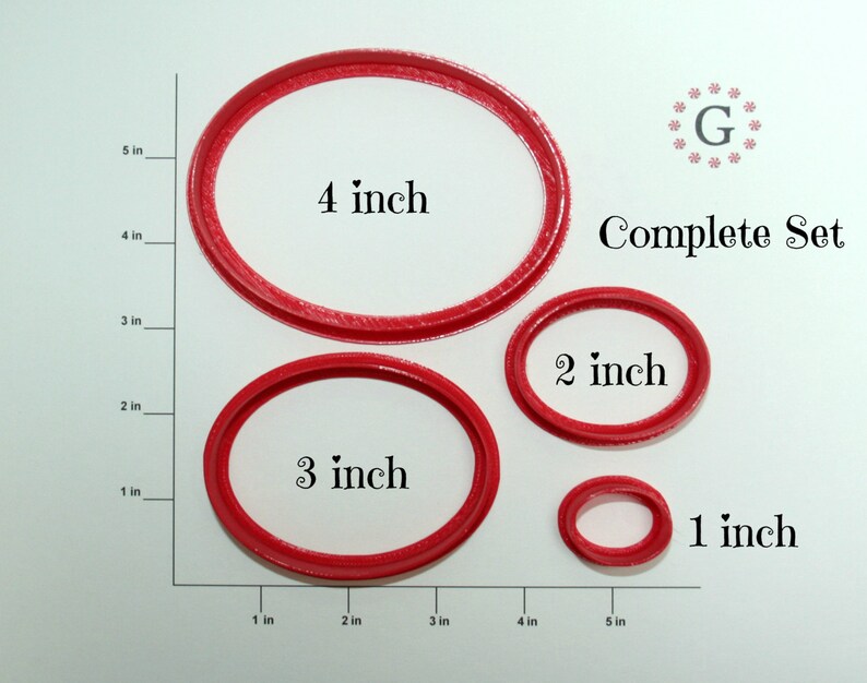 Oval Cookie Cutter4 Different Size Options Etsy