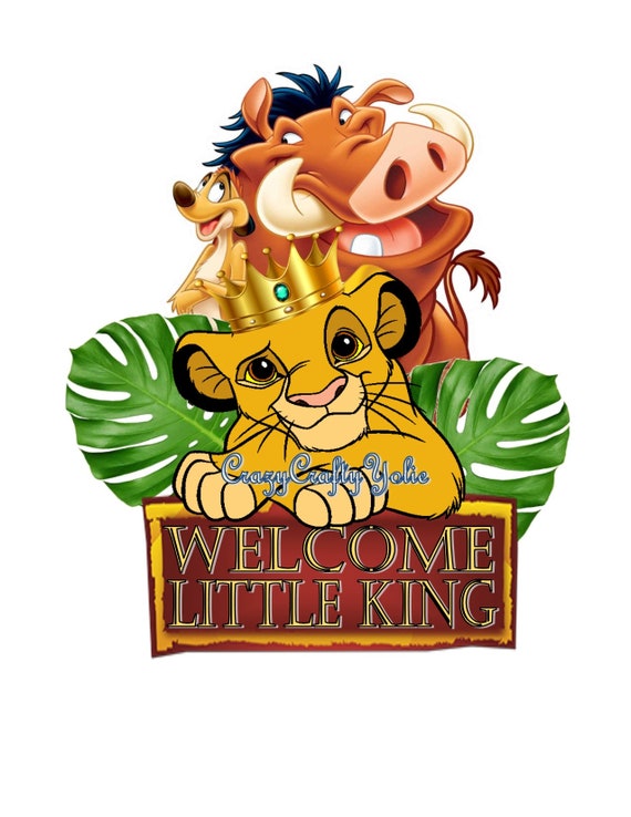 Digital Simba Centerpiece Decor Cake Topper Printable Lion Etsy