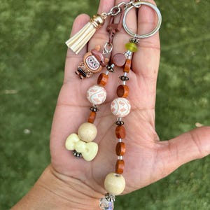 Cute Beaded Labubu Keychain – Cute Labubu Character Purse Charm, Handmade Kawaii Bag Accessory, Gift for Labubu Fans