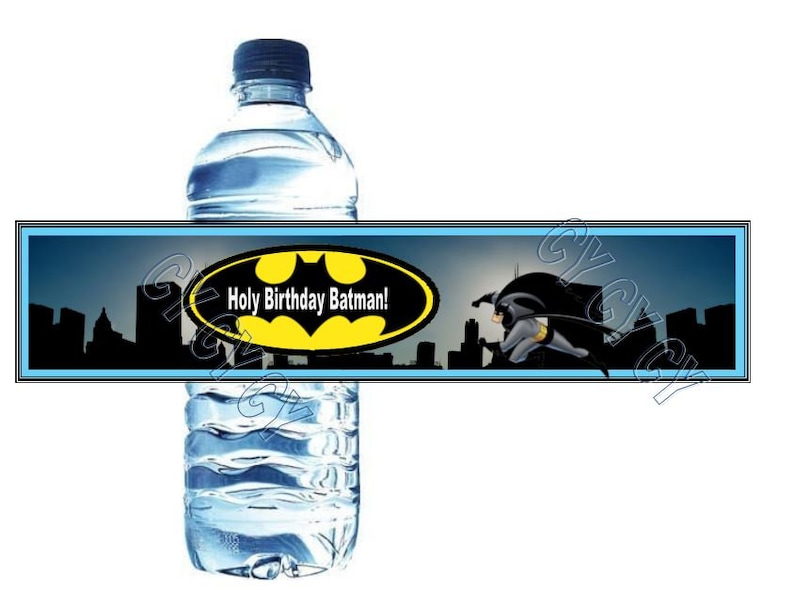 Batman and Robin ~ Water Bottle Labels ~ Birthday Party Baby Shower