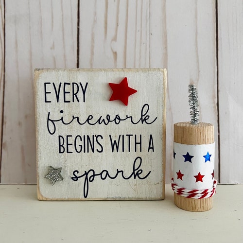 Little Firecracker Banner Rot-weiß-blau Glitzernd – Für 4. Juli Babyparty, 1. Geburtstag & Patriotische Feiern