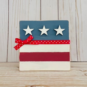 Letrero de madera de bandera americana