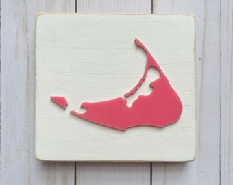 Nantucket sign, island shape sign