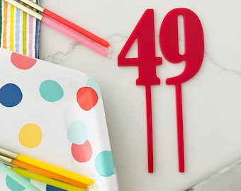 Number cake toppers
