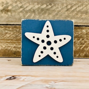 Mini Starfish wood sign