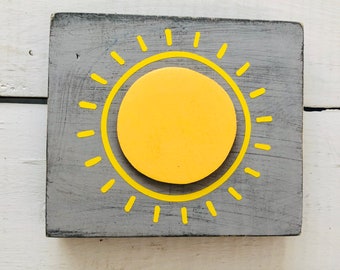 Letrero de madera Mini Sun