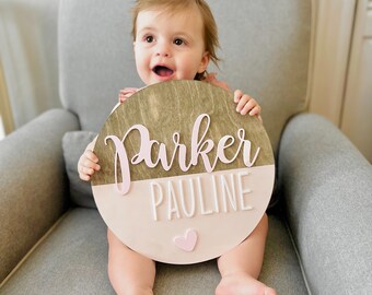 Round Name Sign