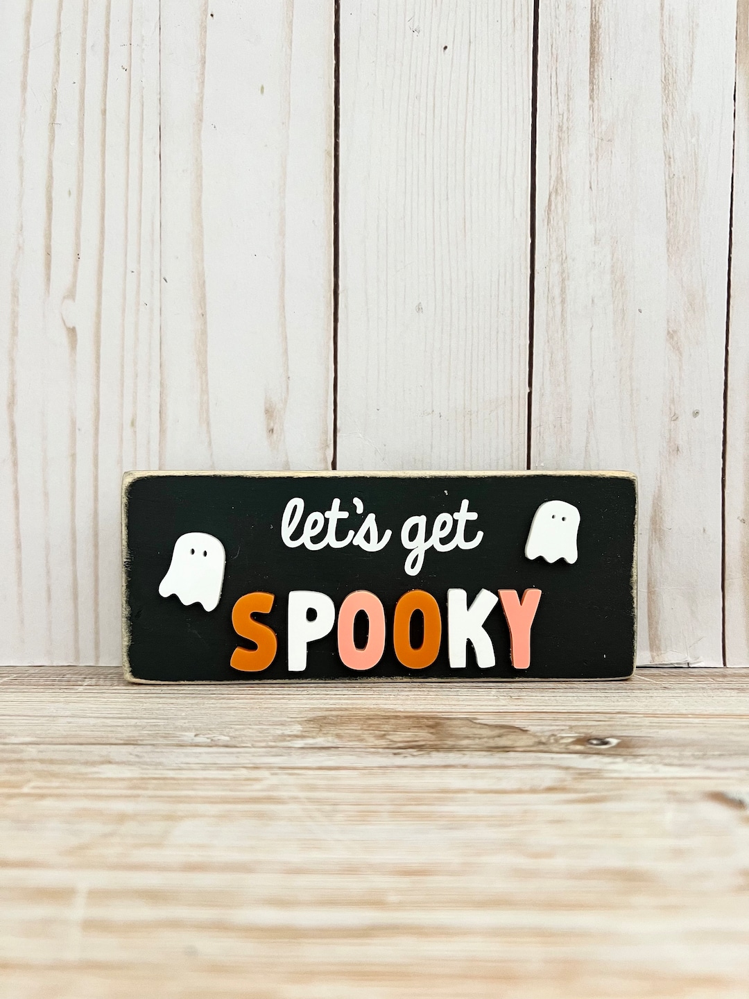 Let's Get Spooky Sign, Halloween Décor, Halloween Signs, Halloween ...