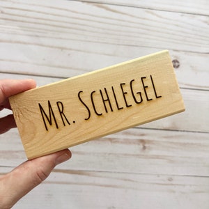 Personalized dry erase board eraser - wood eraser